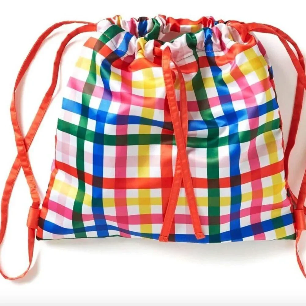 Got Your Back Drawstring Backpack & Get It Together Card Case Block Party SET